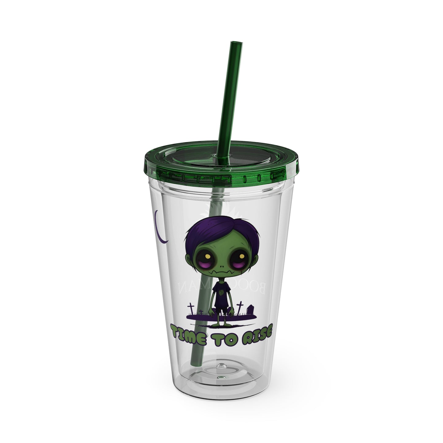 Time To Rise Tumbler with Straw, 16oz