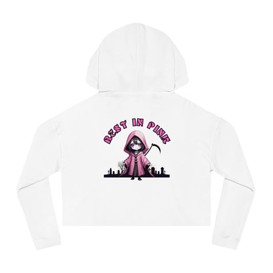Women’s Rest In Pink Cropped Hooded Sweatshirt